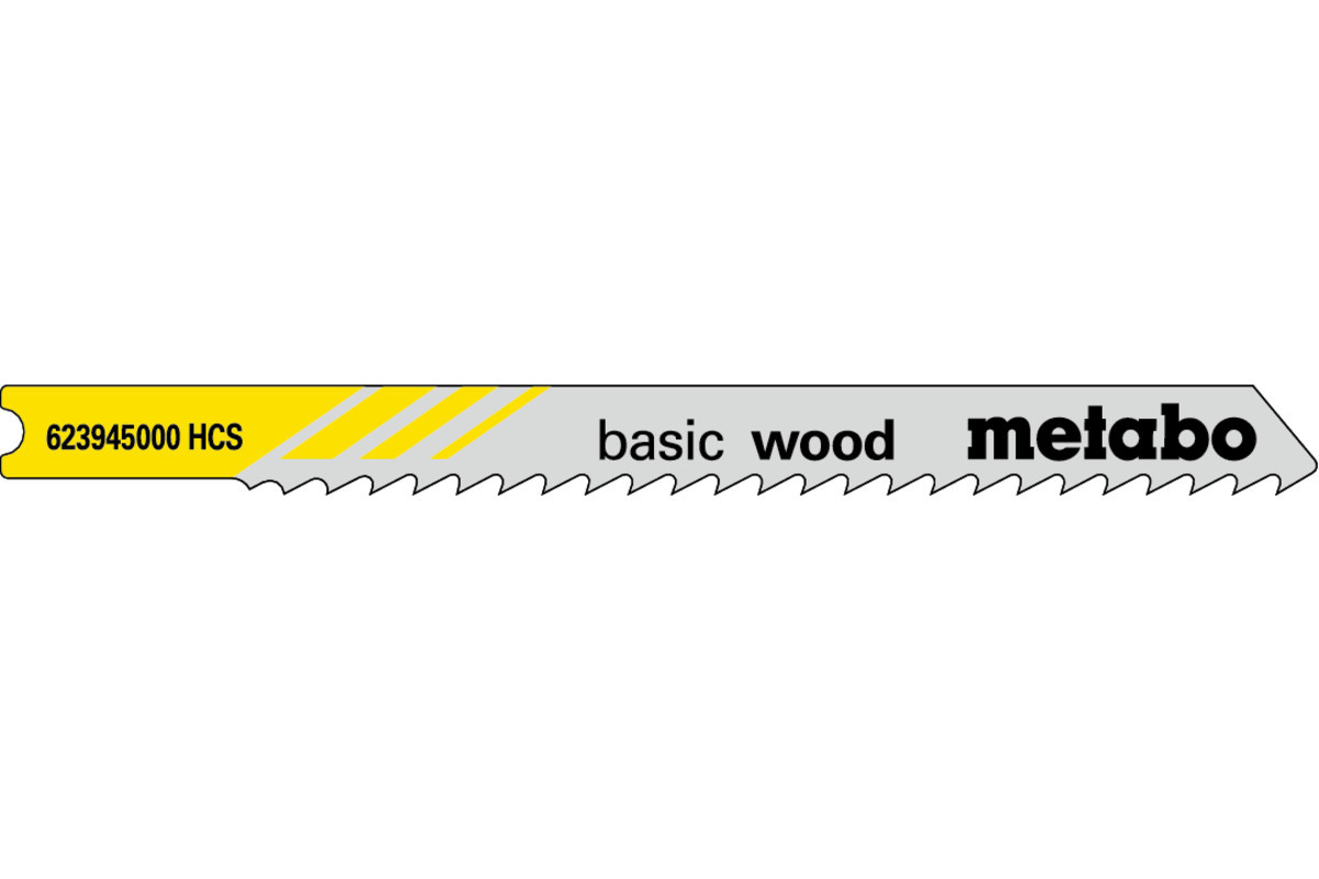 5 пилкових U-подібних полотен для лобзиків «basic wood», 74/ 3,0 мм (623945000)