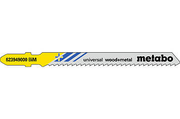 5 пилкових полотен для лобзиків «universal wood + metal», 90/ 2,5 мм (623949000)