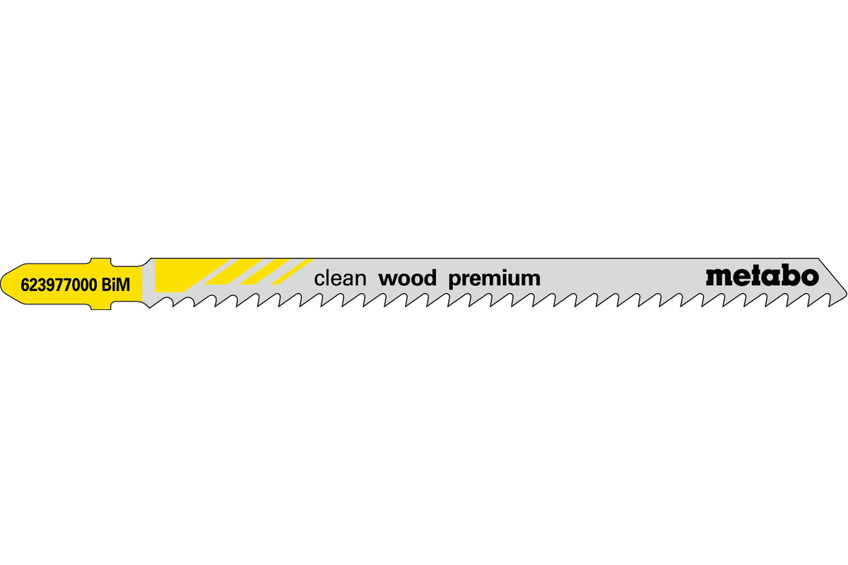 5 пилкових полотен для лобзиків «clean wood premium», 105/ 3,0 мм (623977000)