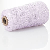 Намистини на Котонi № 36 ніжний бузок + білі намистини (Пряжа нитки для в'язання)