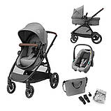 Коляска універсальна 3в1 Maxi-Cosi Zelia S Trio Grey Сіра, фото 10