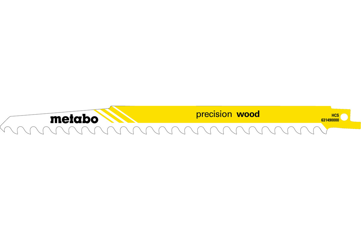 5 пилкових полотен для шабельних пилок «precision wood», 240 x 1,5 мм (631490000)