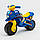 Дитячий велобіг каталка мотоцикл для дітей малюків біговел для хлопчика від 2 років музичне кермо синій, фото 2