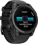 Смарт-годинник Garmin Fenix E 47mm AMOLED Slate Gray Steel with Black Silicone Band (010-03025-03/01), фото 3