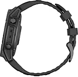 Смарт-годинник Garmin Fenix E 47mm AMOLED Slate Gray Steel with Black Silicone Band (010-03025-03/01), фото 6