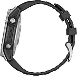 Смарт-годинник Garmin Fenix E 47mm AMOLED Stainless Steel with Black Silicone Band (010-03025-02/00), фото 4