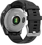 Смарт-годинник Garmin Fenix E 47mm AMOLED Stainless Steel with Black Silicone Band (010-03025-02/00), фото 6