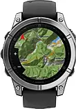 Смарт-годинник Garmin Fenix E 47mm AMOLED Stainless Steel with Black Silicone Band (010-03025-02/00), фото 8