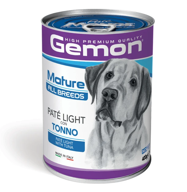 Вологий корм для собак усіх порід Gemon Dog Wet Adult Light із тунцем (паштет) 400 гр