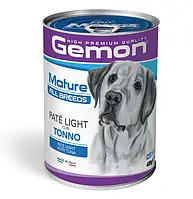Вологий корм для собак усіх порід Gemon Dog Wet Adult Light із тунцем (паштет) 400 гр