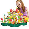 Яскравий легкий пластмасовий конструктор Квітучий кущ 91 елемент Дерево різнокольорові деталі для дітей, фото 2
