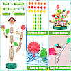 Яскравий легкий пластмасовий конструктор Квітучий кущ 91 елемент Дерево різнокольорові деталі для дітей, фото 5