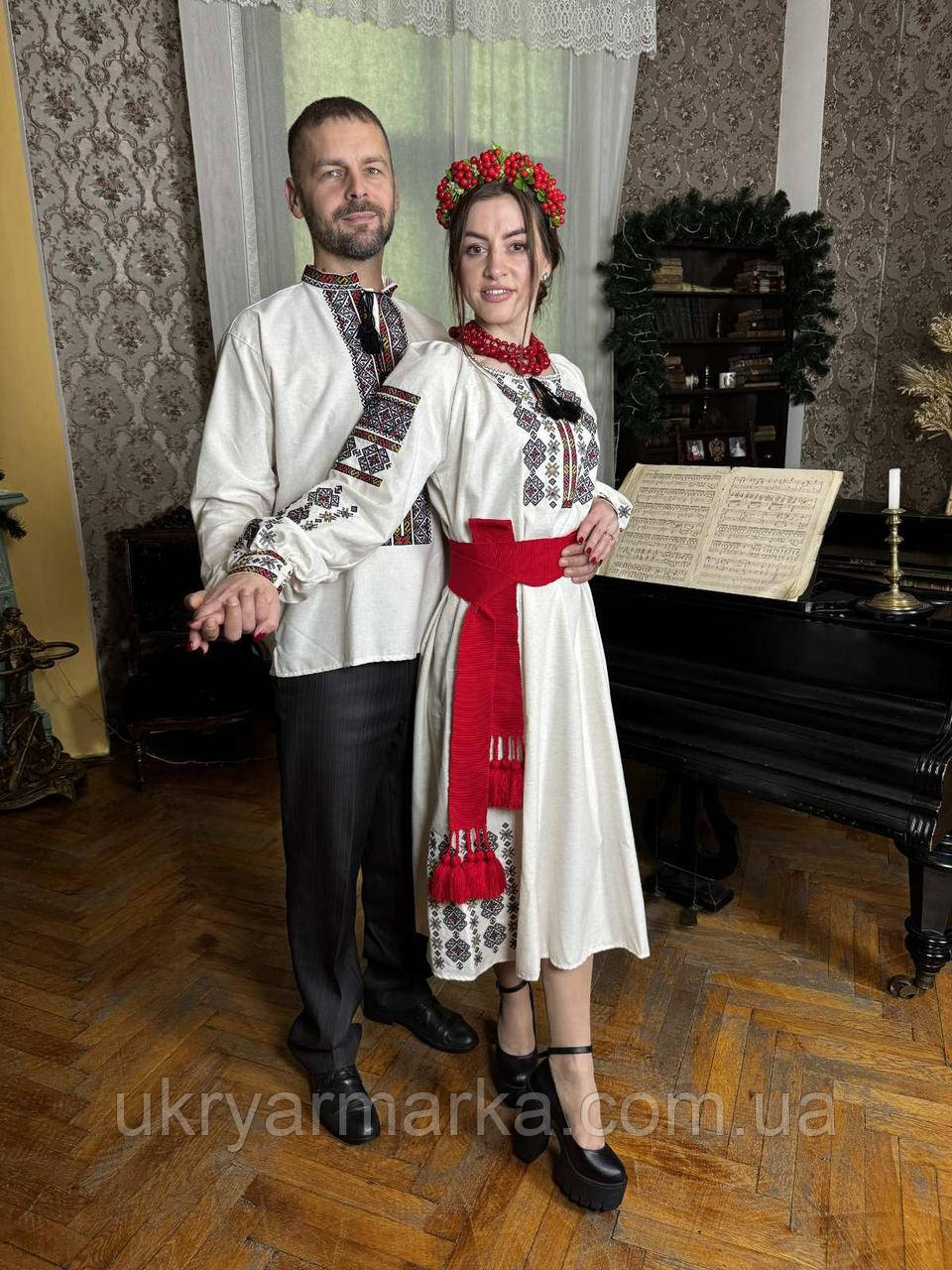 Вишитий комплект для двох із старовинною вишивкою  "Подільські зорі"