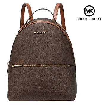 Рюкзак жіночий Michael Kors Sheila Medium Logo Backpack коричневий ОРИГІНАЛ