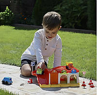 Дитячий іграшковий набір Паркінг гараж зі спуском для машинок, паркінг із 3 машинками та дорожніми знаками