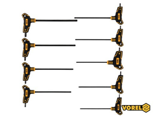 Набір ключів TORX Т-подібних VOREL Т10-T50 100-200 мм 9 шт., фото 1