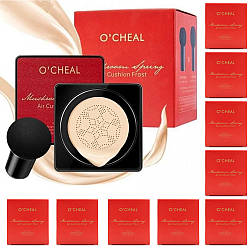 Комплект 10шт Кушон Beauty Linasi Red O`CHEAL, Натуральний відтінок / Крем пудра кушон / Тоналка для обличчя