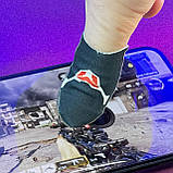 Ігрові напальчники MIX P1 (1 пара 2 шт) для ігор на телефоні смартфоні планшеті срібне волокно pubg + бокс, фото 7