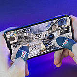 Ігрові напальчники MIX P1 (1 пара 2 шт) для ігор на телефоні смартфоні планшеті срібне волокно pubg + бокс, фото 6