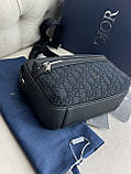 Чоловіча сумка месенджер чорна плечова нагрудна сумка якість преміум, фото 9