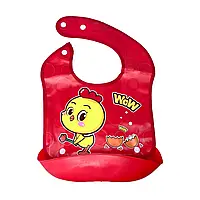 Слинявчик Mega Zayka Курча MGZ-0602 Red зі знімною кишенею