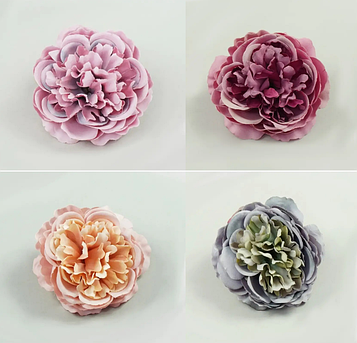 Штучний піоноподібна троянда , 12 шт. Один колір Троянда штучна діаметром 8 см, Штучна троянда для декору.