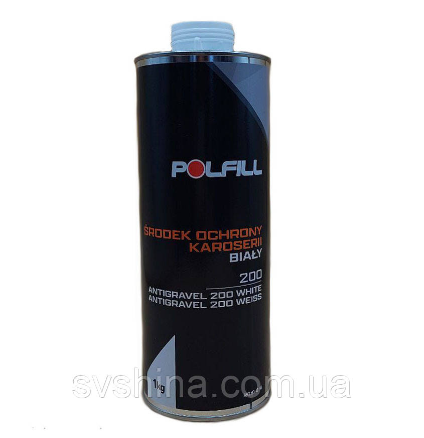 Антигравій Polfill під пістолет, 200, білий, 1kg, 43149