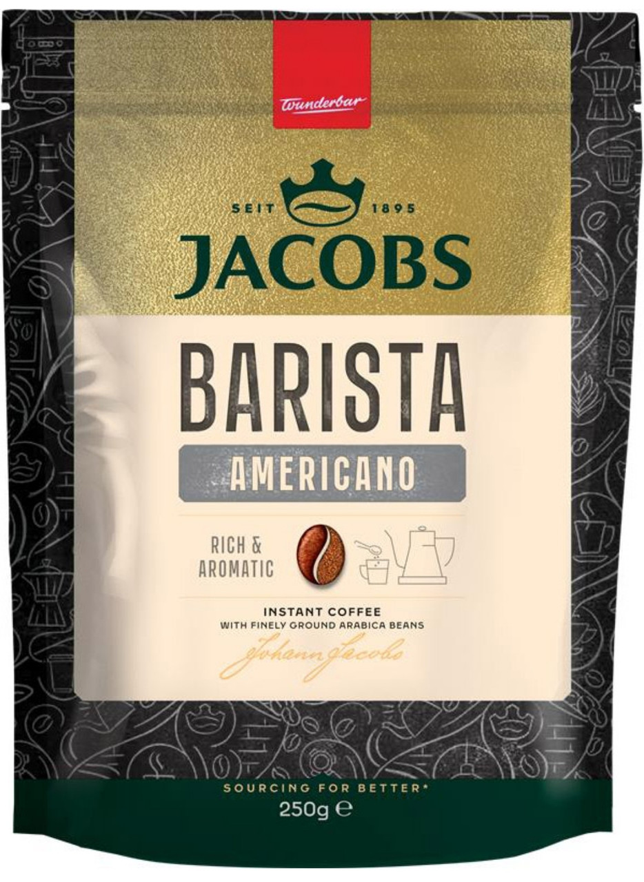 ОРИГІНАЛ! Кава розчинна Jacobs Barista Americano Американо 250г (новий дизайн)