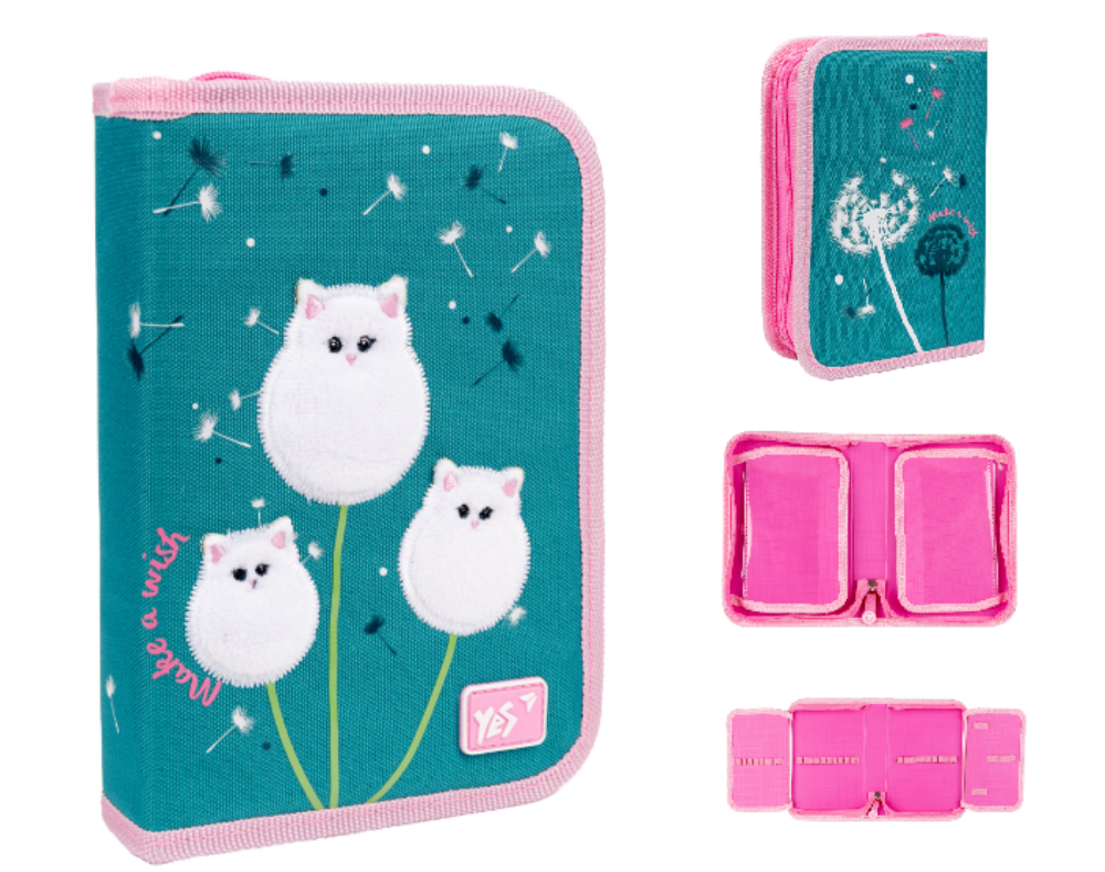 Пенал "Dandelion Cats" 1 відділення. + 2 клапани YES HP-04 533422