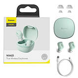 Bluetooth навушники Baseus Encok TWS WM01 Green, фото 5