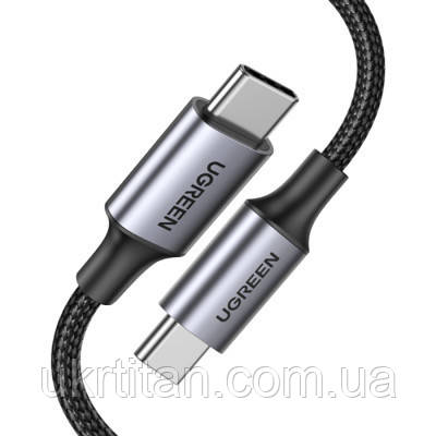 Оригінал! Дата кабель USB-C to USB-C 3.0m 5A 100W US316 Black Ugreen (90120) - Вища Якість!, фото 1