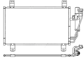Конденсатор кондиціонера Mazda 2 DJ 14-19 Koyoair АКПП/МКПП; 602X332X12; +осушувач; (1.5/2.0)