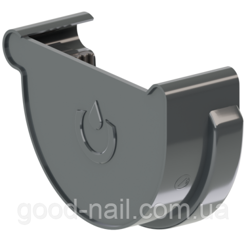 Заглушка права ринви пластикової водостічної системи KROP 130\90мм, фото 1