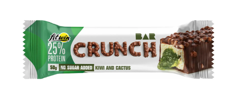 Протеїнові батончики FitWin Crunch Bar 50 g Kiwi and Cactus, фото 1