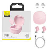 Bluetooth навушники Baseus Encok TWS WM01 Pink, фото 4