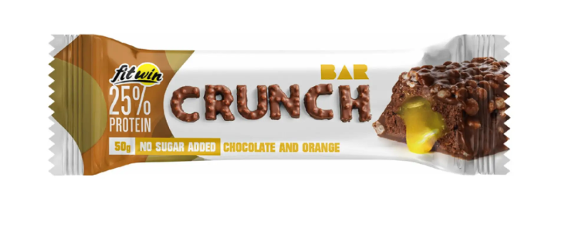 Протеїнові батончики FitWin Crunch Bar 50 g Chocolate and Orange, фото 1