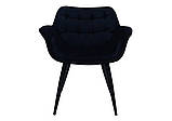 Стілець ELEGANTE чорний каркас/чорний, фото 2