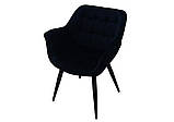 Стілець ELEGANTE чорний каркас/чорний, фото 4
