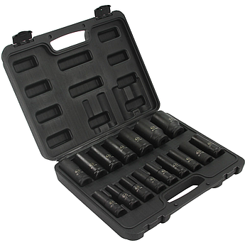 Комплект головок для пневматичних інструментів MAR-POL M58274 ударні головки з хромованадієвої сталі