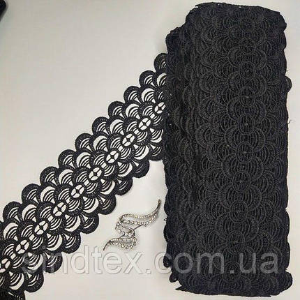 Мереживо макраме Sindtex 9см (20 м) Колір - Чорний (30-Y11561-1), фото 1