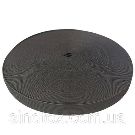 Широка білизняна резинка для одягу Sindtex чорний 1,5 см х 22,5 м, фото 2