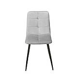 Стілець NEO чорний каркас/світло-сірий, фото 4