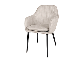 М'який стілець EMILY 855х560х580 мм бежевий на чорних ніжках