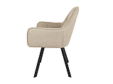 Стул-кресло Gabriel ткань бежевая каркас черный на ножках, фото 3