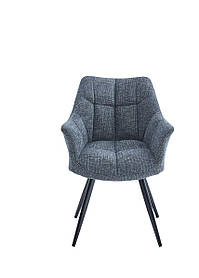 М'який стілець-крісло STEFAN у тканині темно-сірого кольору