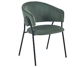 Стілець KAY м'який у зеленому кольорі тканини
