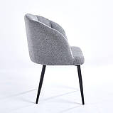 Стілець CALLA чорний каркас/сірий тк., фото 4