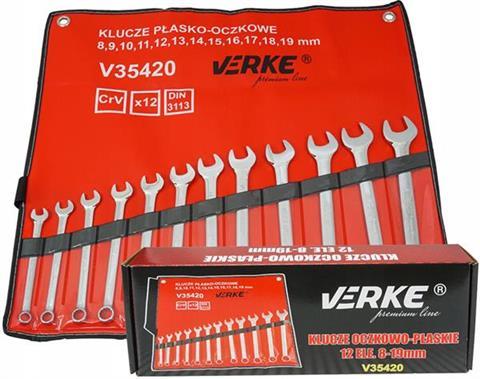 Ключі для автосервісу Verke V35420 комбіновані ключі з хром-ванадієвої сталі