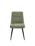 Стілець KIWI чорний каркас/темно-зелений тк., фото 2