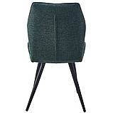 Стілець HANK чорний каркас/темно-зелений тк., фото 4